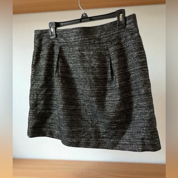LOFT Black and Gray Tweed Mini Skirt - Picture 2 of 10